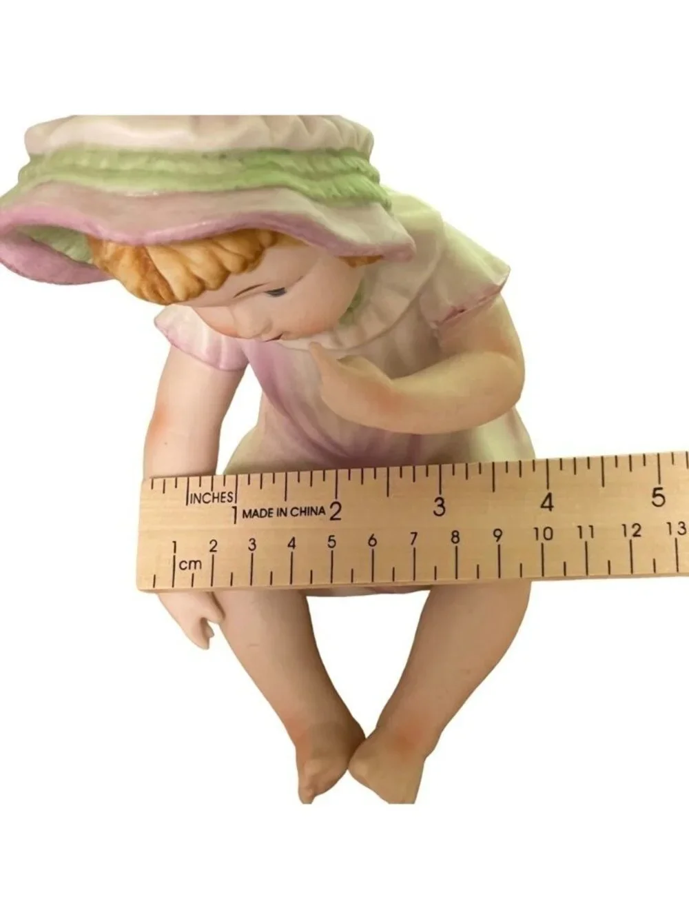 Vintage KPM Porcelain Baby Girl Toddler in Hat Figurine 7